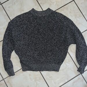 Salt and pepper knit sweater